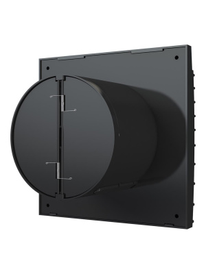 Вентилятор накладной SILENT D125 обр.клапан Matt black DICITI