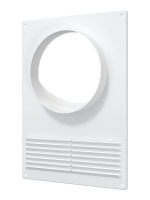 Площадка торцевая ПТПР фланец D125 решетка 180х250 пластик ERA