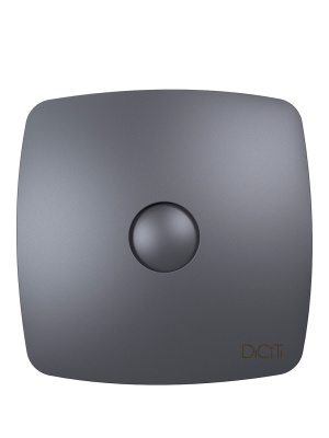 Вентилятор накладной RIO D125 обр.клапан Dark gray metal DICITI