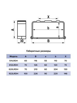 Держатель LRDH 90х220 пластик ERA