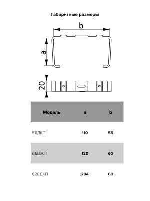Держатель ДКП 60х204 пластик ERA